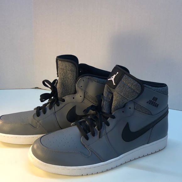 Nike Air Jordan Gray Sneakers – Size 18 – Black Swoosh 🖤🔥 - Picture 3 of 8